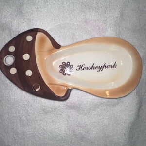 Rare HTF Vintage Hershey Park Mushroom Shaped Spoon Rest Trinket Dish - Japan